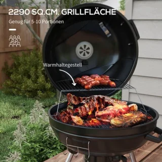 Bol Grill ronde houtskoolbarbecue zwart