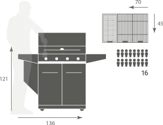 Boretti Ibrido Gasbarbecue Hybride