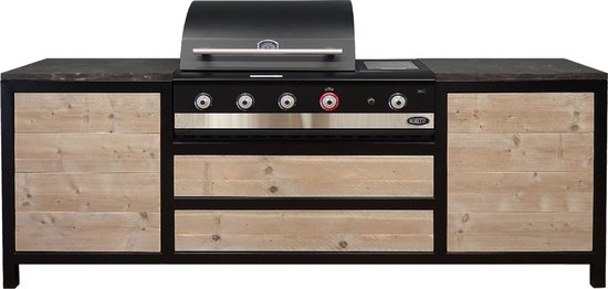 Boretti Ibrido Top BBQ Buitenkeuken Biak Natuursteen Metalen Frame review