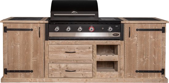 Boretti Ibrido Top BBQ Buitenkeuken Padang Steigerhout Natuursteen review