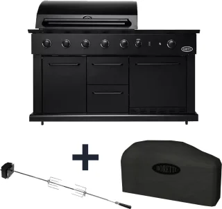 Boretti Luciano Nero Gasbarbecue Zwart