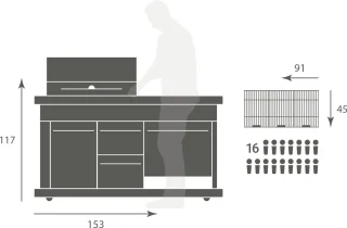 Boretti Luciano Nero Gasbarbecue Zwart