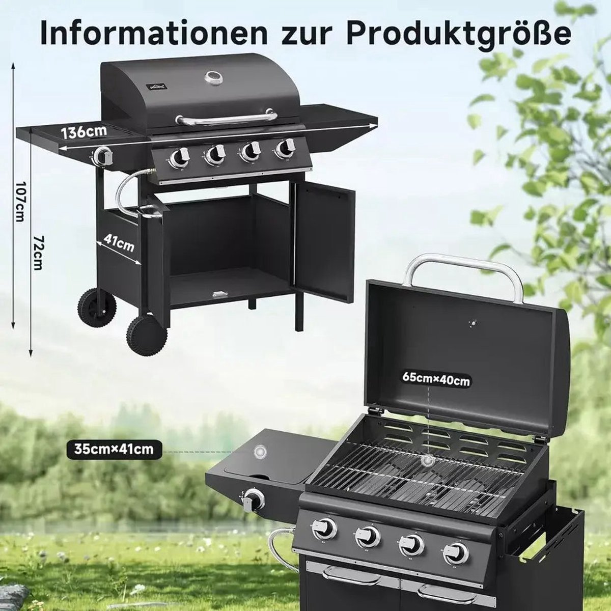 Wat vinden we goed aan de BORVAT® Gasbarbecue Grillwagen 15kW 4+1 Branders