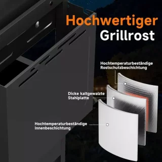 BORVAT® Gasbarbecue Grillwagen 15kW 4+1 Branders