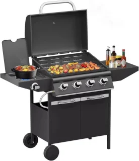 BORVAT® Gasbarbecue Grillwagen 15kW 4+1 Branders