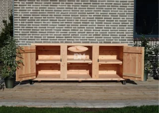 BuitenDuurzaam Chicago barbecue tafel 3-delig