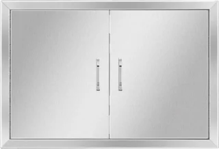 Buitenkeuken deur 304 roestvrij staal 71 x 48 cm zilver