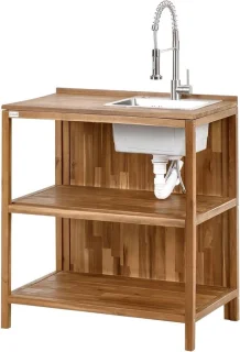 Buitenkeuken Eiland 80x50x133 cm - Bruin