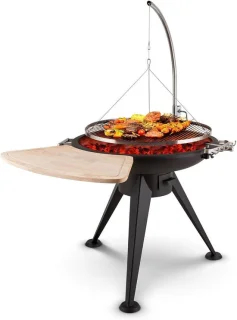 Buitenkeuken grill met vuurschaal - 70 cm - zwart