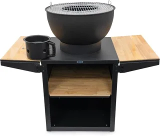 Buitenkeuken grilltafel 120x60 cm zwart