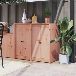 Buitenkeuken kastdeuren set 50x82 cm massief douglas