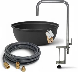 Buitenkeuken koudwaterkraan antraciet