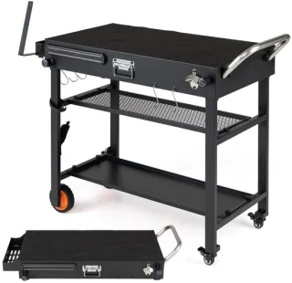Buitenkeuken op wielen bbq trolley