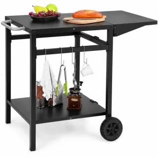 Buitenkeuken op wielen - BBQ-trolley - zwart