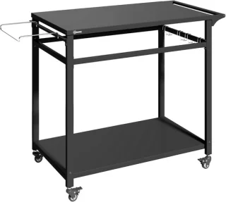 Buitenkeuken op wielen BBQ trolley zwart