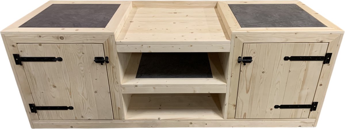 De Buitenkeuken Steigerhout 230 cm Verrijdbaar in één oogopslag