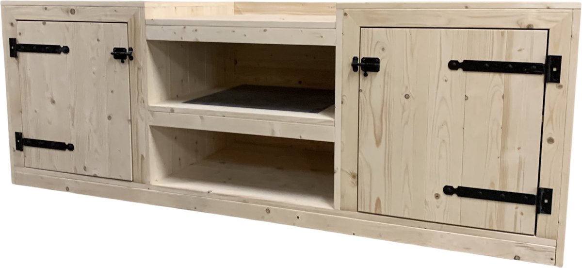 Wat vinden we goed aan de Buitenkeuken Steigerhout 230 cm Verrijdbaar