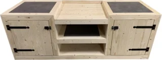 Buitenkeuken Steigerhout 230 cm Verrijdbaar
