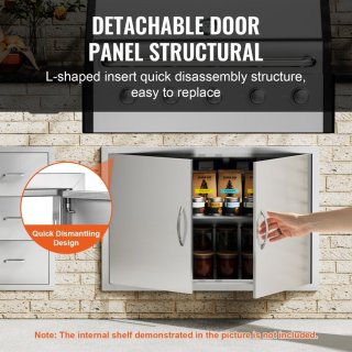 Wat vinden we goed aan de Buitenkeuken Toegangsdeur Dubbele Inbouwdeur RVS 88,9 x 61 cm