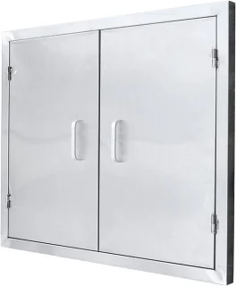 Buitenkeukendeur 304 rvs 60x70 cm zilver