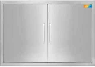 Buitenkeukendeuren van roestvrij staal 30" B x 21" H - zilver