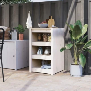 Buitenkeukenkast 55x55x92 cm wit