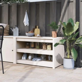 Buitenkeukenkast wit 106 x 55 x 64 cm
