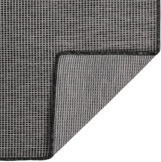 Buitenkleed platgeweven 140x200 cm grijs