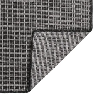 Buitenkleed platgeweven 140x200 cm grijs