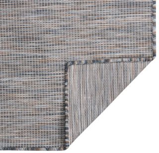 De Buitenkleed platgeweven 160x230 cm bruin/blauw in één oogopslag