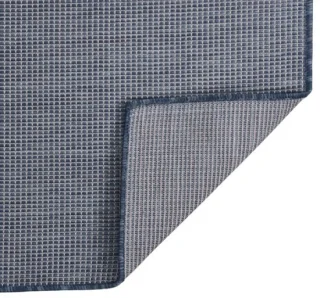 Buitentapijt platgeweven 160x230 cm blauw
