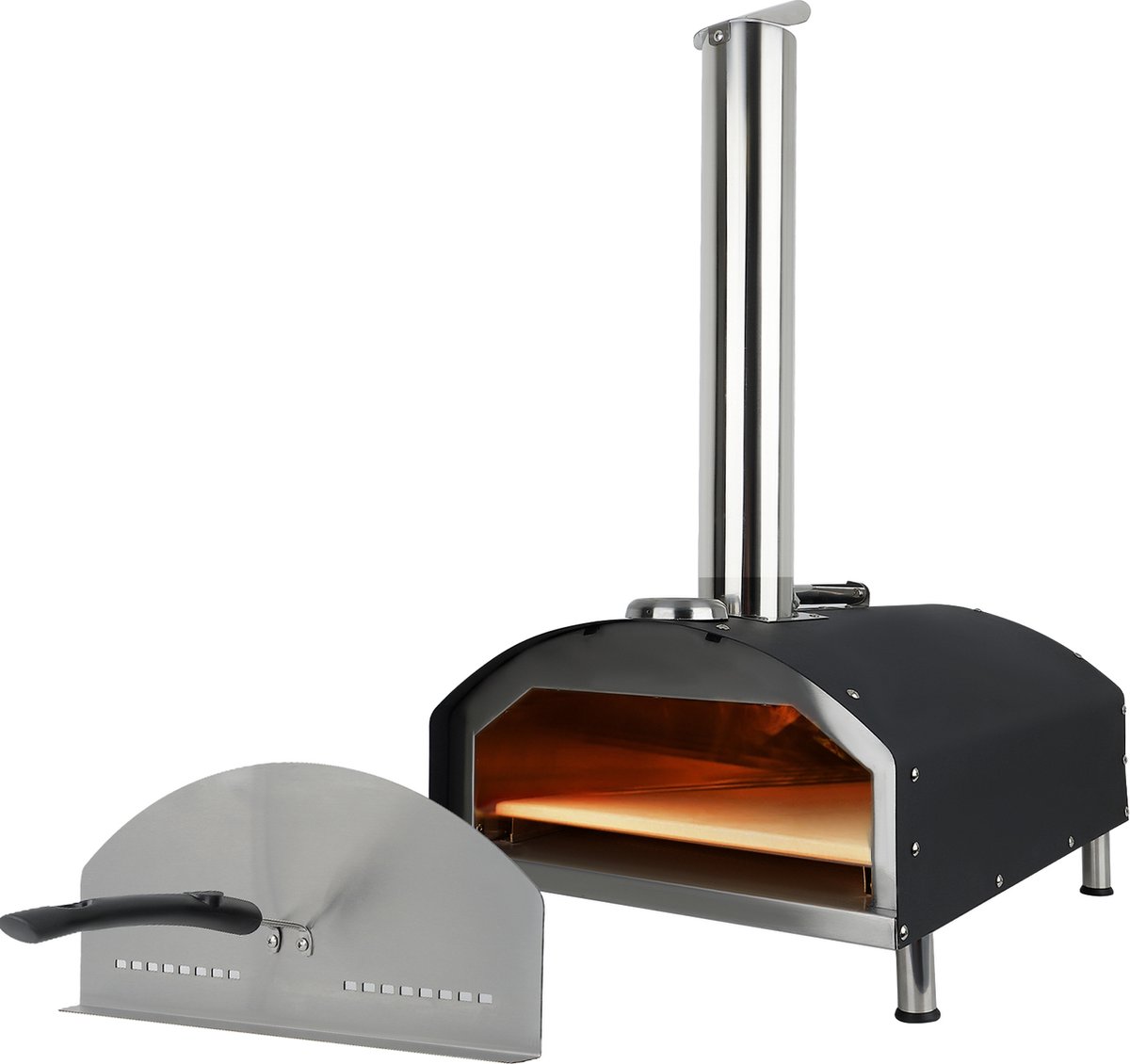 Wat vinden we goed aan de Burnic Messina houtpellet pizzaoven ø 33 cm draagbaar