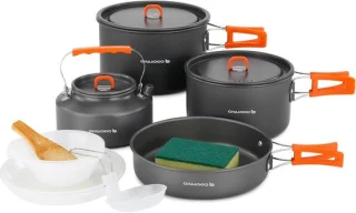Camping kookset 4-6 personen (pannen en ketel)