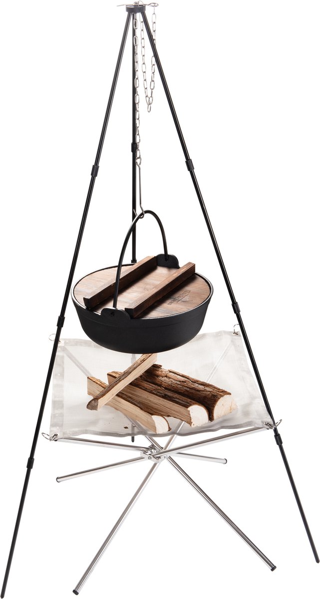 Wat vinden we goed aan de Campingmoon Driepoot BBQ 105 cm met Draagtas