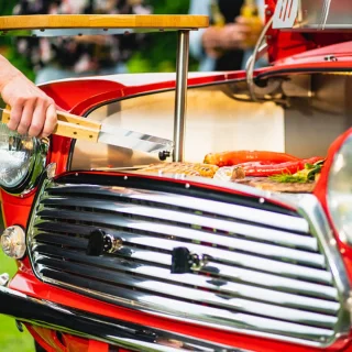 Carbecue Mini Cooper Fire Red Grill
