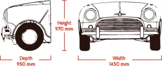 Carbecue Mini Cooper Fire Red Grill