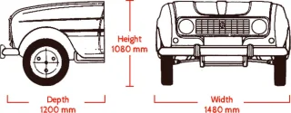 CARBECUE Renault 4 Grill Okergeel