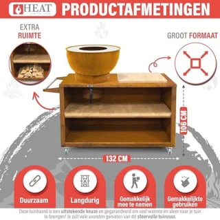 Compacte Buitenkeuken op Wielen