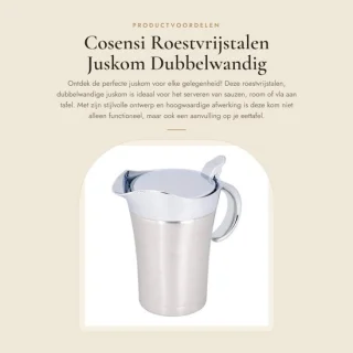 Dailygoods juskom dubbelwandig roestvrij staal 750 ml