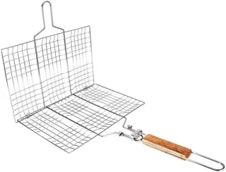 Draagbare grillmand voor BBQ, vis, groenten, steak en vlees tijdens het kamperen