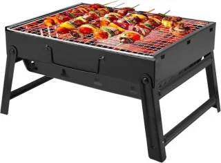 Draagbare opvouwbare houtskoolgrill