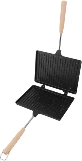 Dubbele gas toaster met anti-aanbaklaag voor sandwiches en grillen