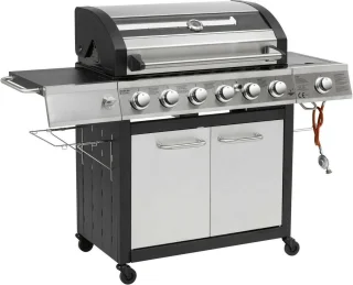 El Fuego Longbeach 6.1 Gasbarbecue Zwart/RVS