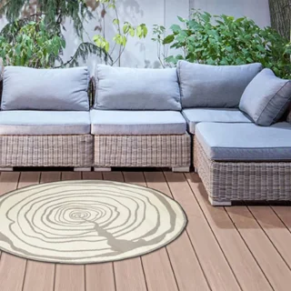 Esschert Design Buitenkleed Jaarringen Ø 170 cm