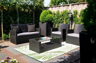 Esschert Design Jungle Leaves tuintapijt 240x150 cm