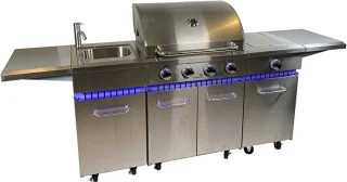 FireCuisine RVS gasbarbecue 4 branders