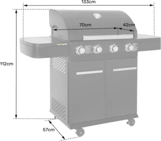 FYRA Gasbarbecue 4 branders