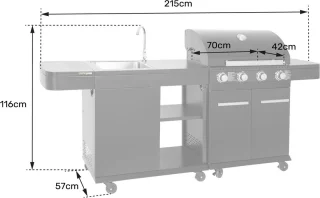 FYRA Modulaire Buitenkeuken 4 Branders
