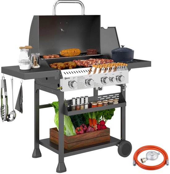 Gas BBQ 5 branders 135x55x103 cm review