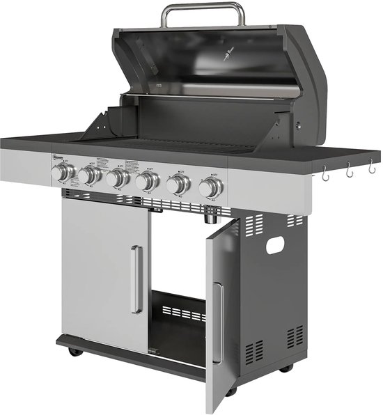 Ruime en veelzijdige 6-branders gasbarbecue voor grote gezelschappen